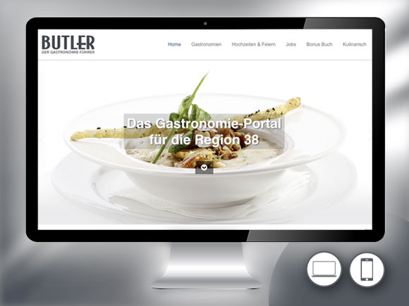 Webdesign BUTLER Gastronomieführer