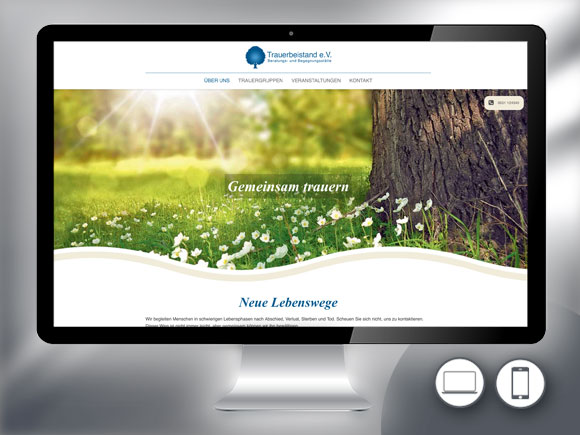 Webdesign füe den Trauerbeistand e.V. Braunschweig
